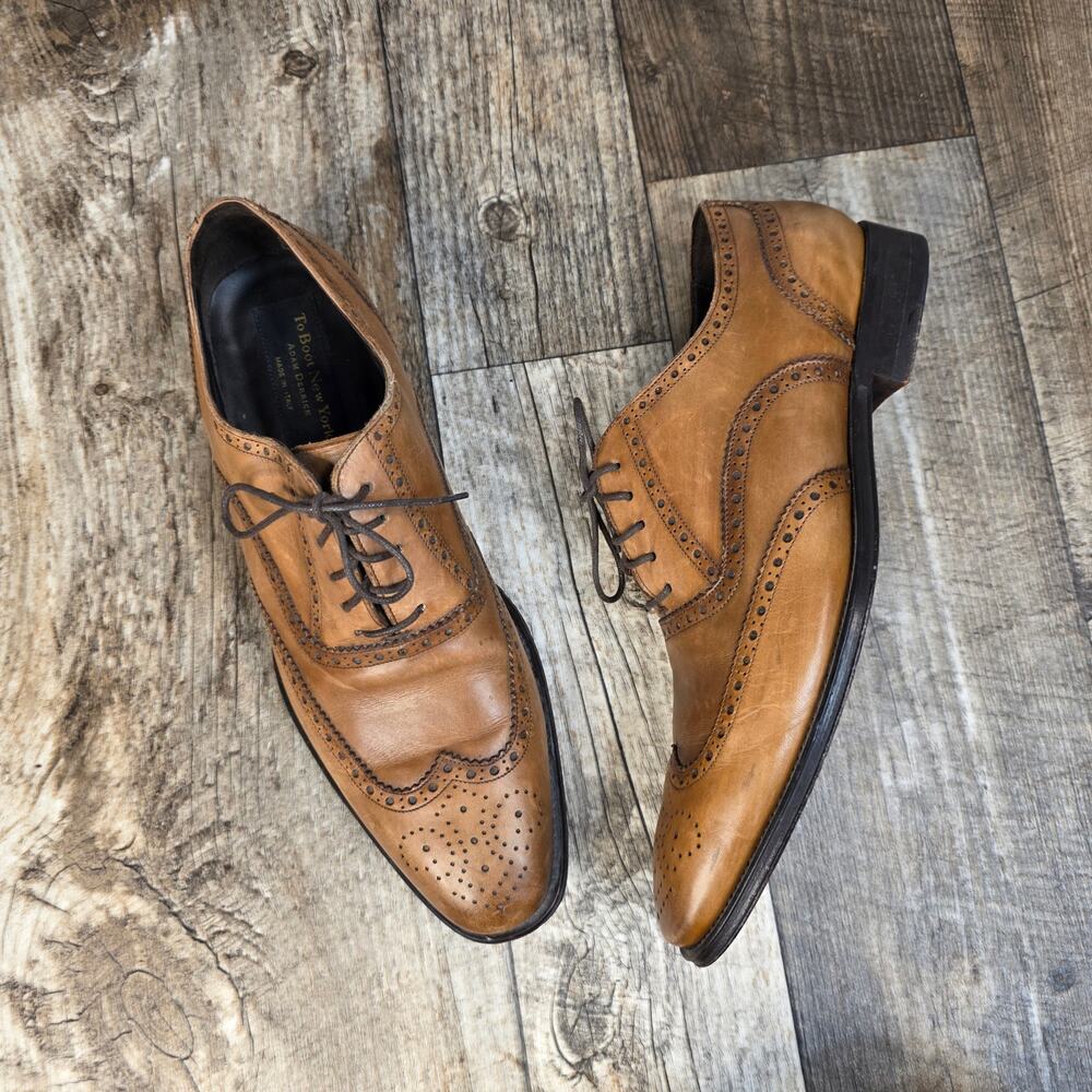 To Boot New York Emil Wingtip Oxford Dress Shoes Size 11 Brown